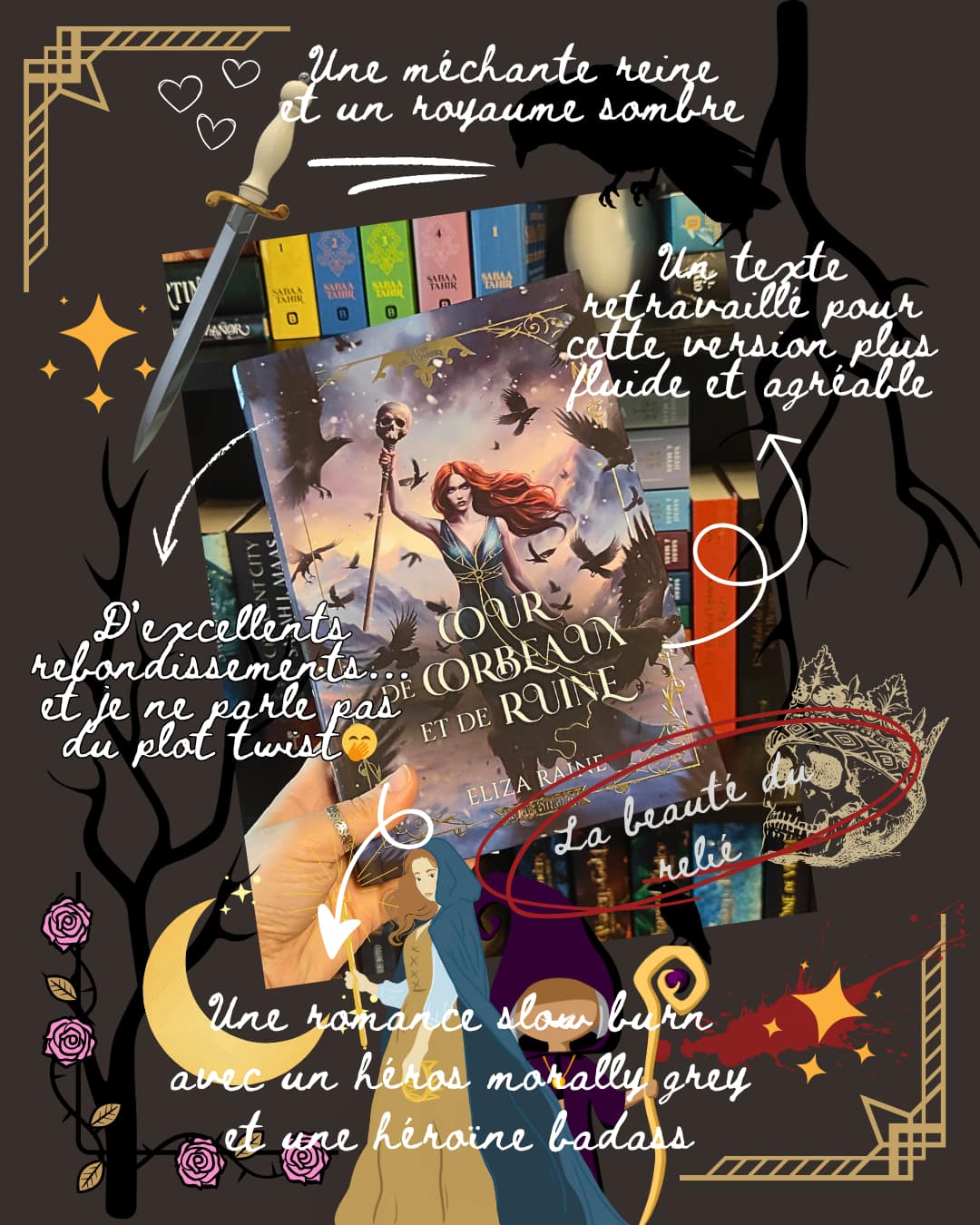 Reine de l’ombre T1 – Cour de corbeaux et de ruine de Eliza Raine – Mon avis