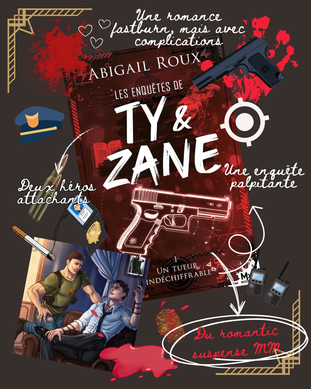 Les Enquêtes de Ty & Zane T1 – Un tueur indéchiffrable de Abigail Roux – Mon avis