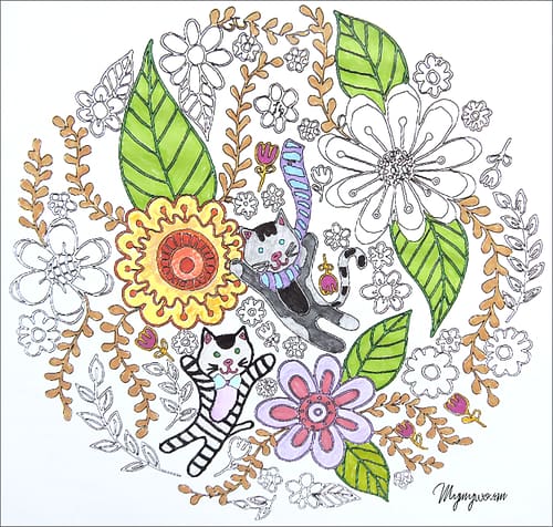 Petit livre à colorier - Chats exemple